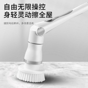 电动多功能清洁刷家用厨房浴室玻璃伸缩充电刷子手持强力清洁神器